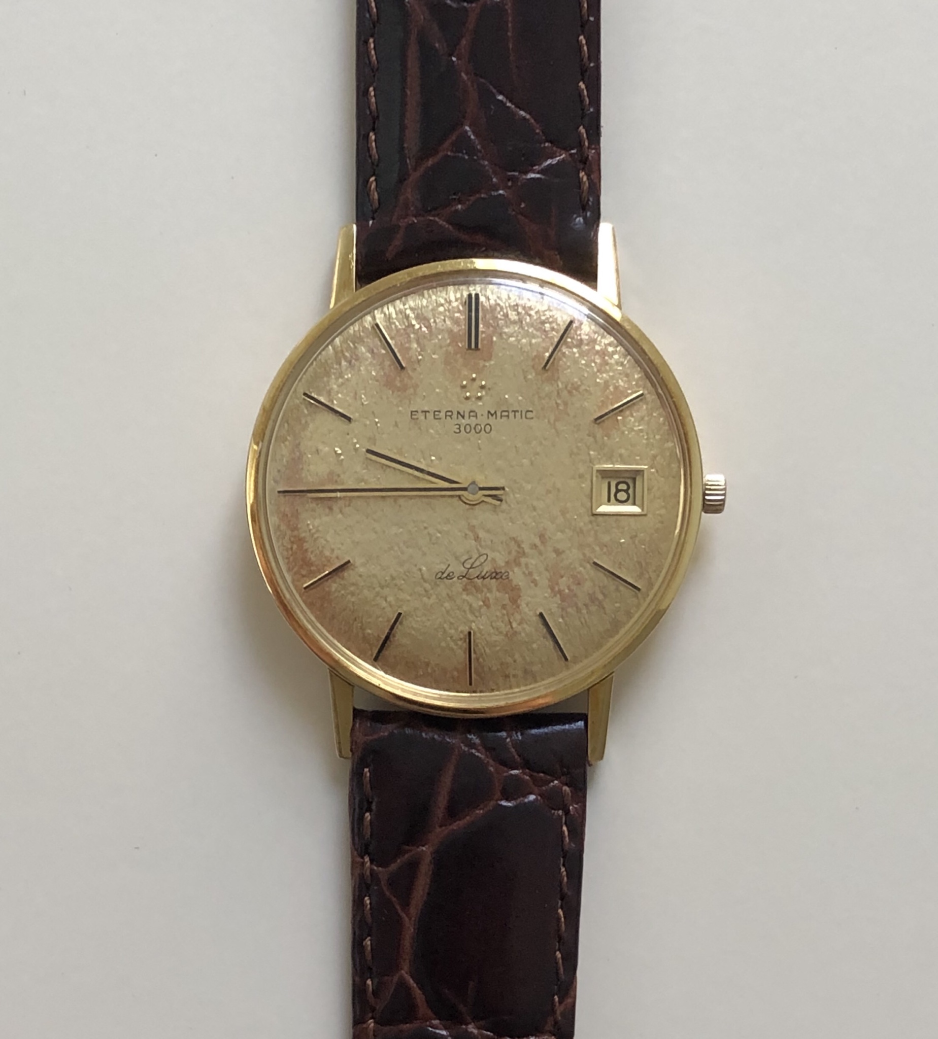 eterna matic 3000 deluxe gold watch