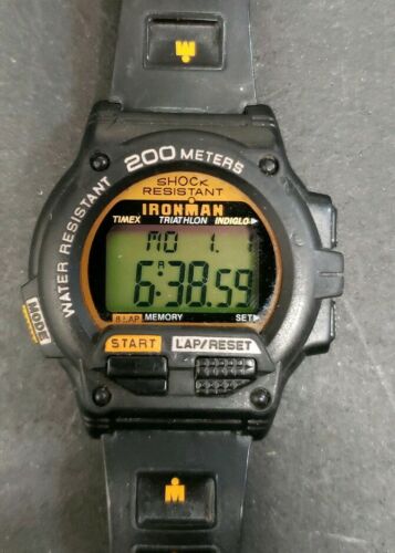 稼働品 TIMEX IRONMAN 1997年製 746 ヴィンテージ Men's Vintage 200M Timex Ironman Triathlon 746 Watch New Battery