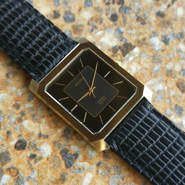 Vintage Citizen Exceed 1930 UHAG Quartz Dress Watch January 1982