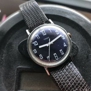 Mens Vintage 1974 Timex Mercury Blue Dial Mechanical Watch for parts or  repair | WatchCharts