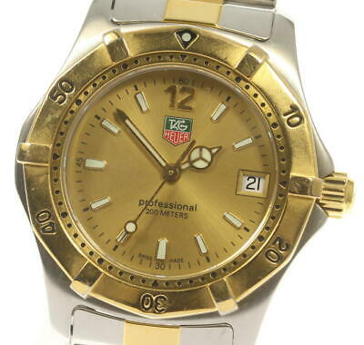 TAG HEUER Professional 200 m WK1221 0 Date gold Dial Quartz Boy s