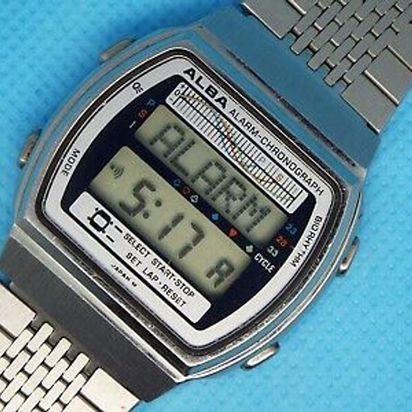 ALBA Bio Rhythm Y772-4000 デジタル時計 RARE VINTAGE DIGITAL WATCH SEIKO ALBA LCD Y772-4000 BIO RHYTHM