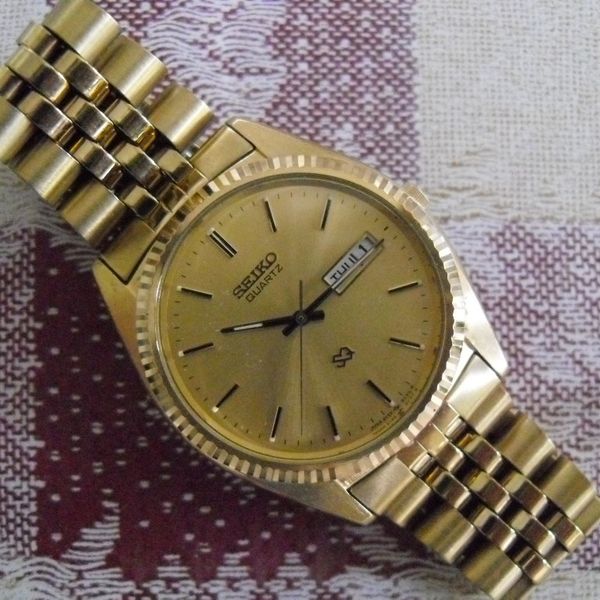 For sale : Seiko Quartz, SQ, Gold day date, date just homage - in very good  condition | WatchCharts
