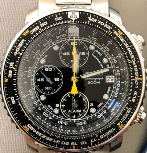 Seiko Flightmaster SNA411P1 Pilots Quartz Chronograph Watch. Discontinued  Model. | WatchCharts