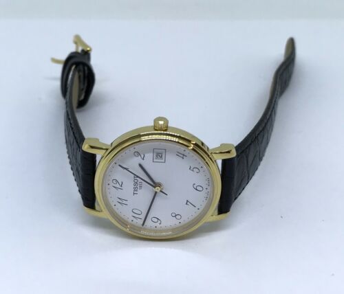 TISSOT 1853 DATE GOLD PLATED SWISS MADE QUARTZ LADIES WATCH T830