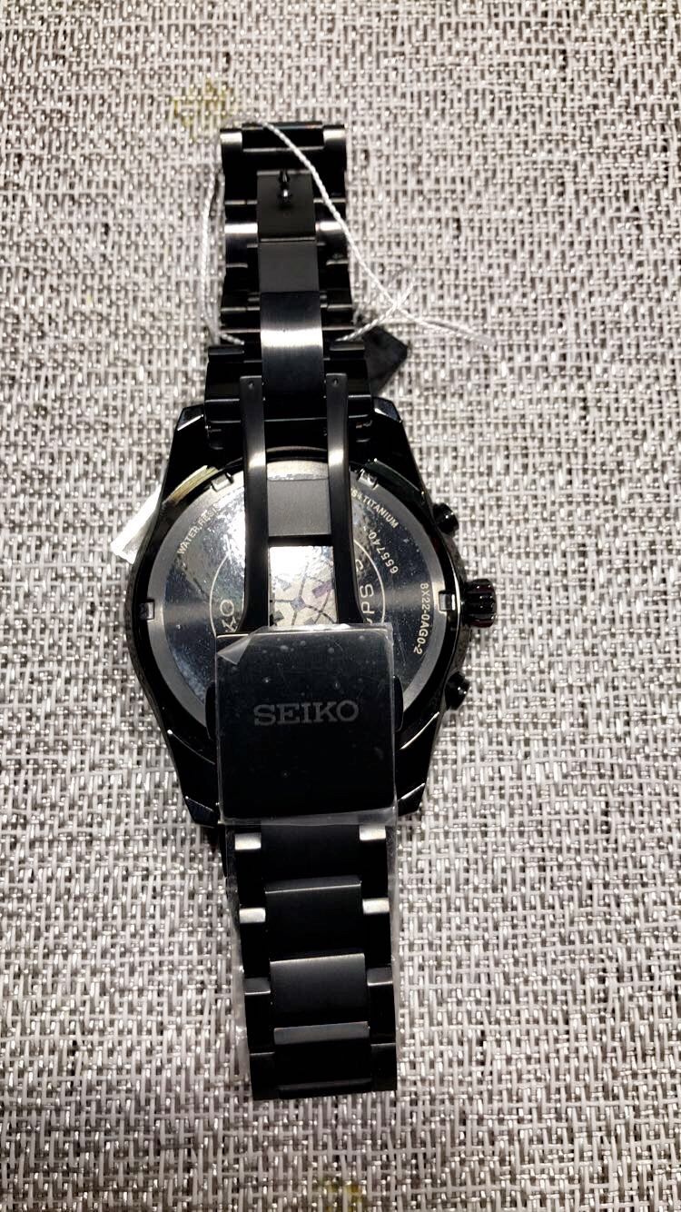 WTS Brand new Seiko Astron Solar GPS Black Titanium SSE089 1600