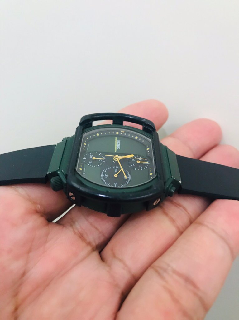 FS: SEIKO 7A28 - 500A GIUGIARO Motocross Speedmaster Chronograph Vintage  Green Watch | WatchCharts Marketplace