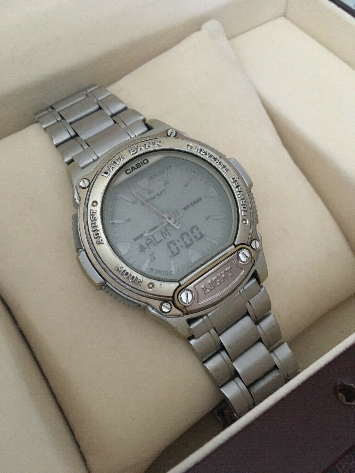 Casio Twincept ABX-60 Module 1328 Ana-Digi Dual Layer World Time