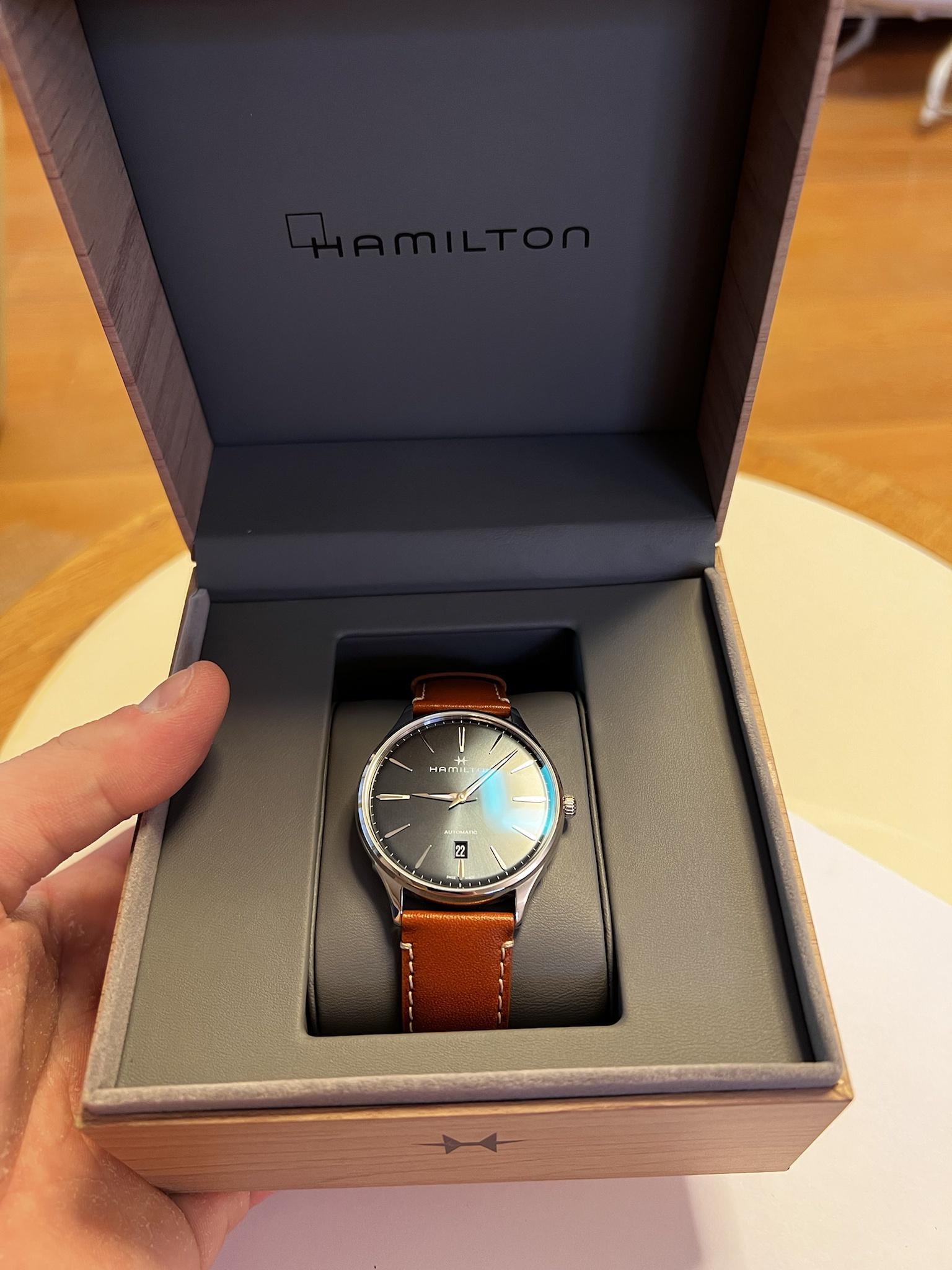 WTS] Hamilton Jazzmaster Thinline Auto Blue H38525541