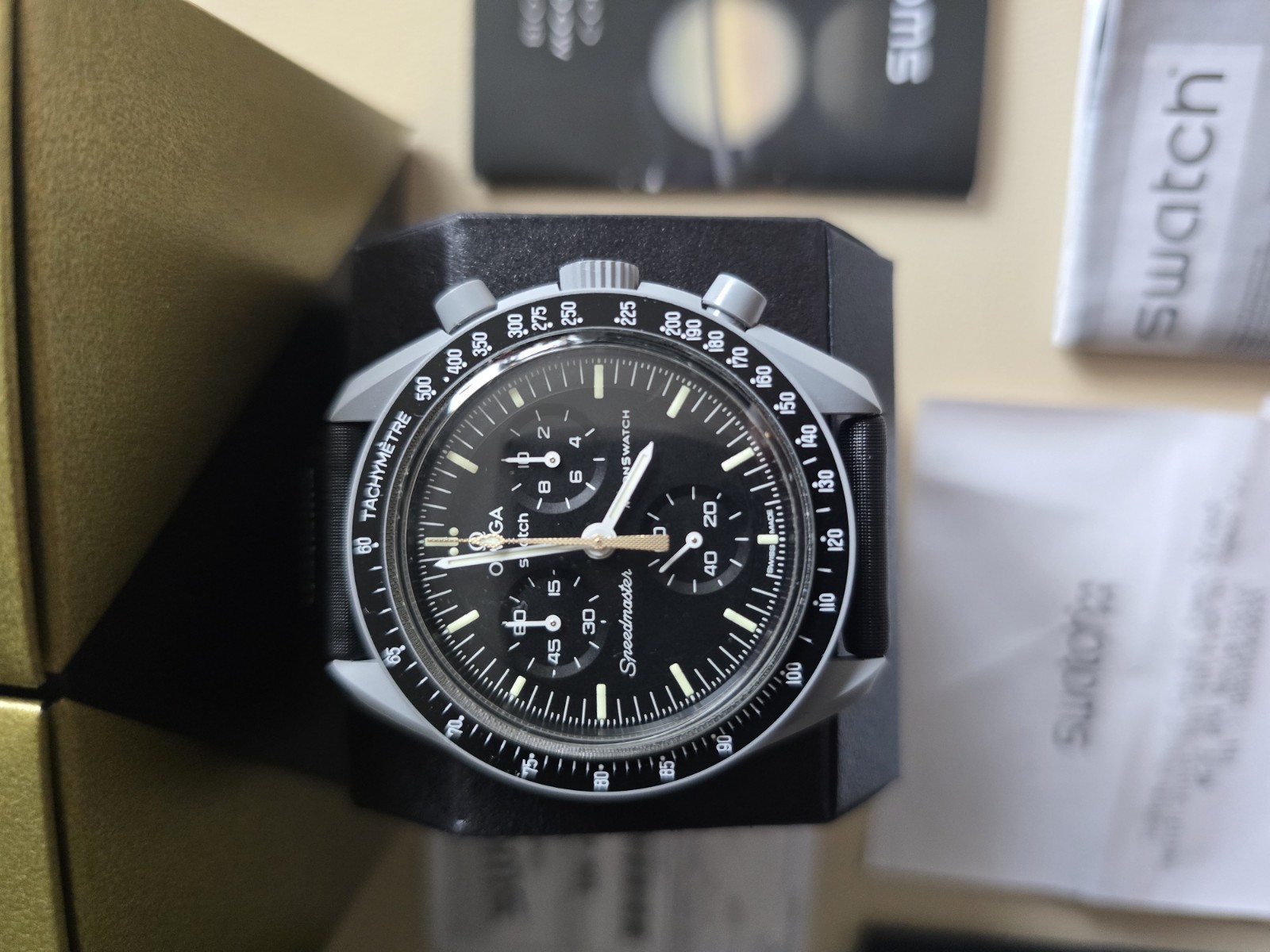 【eda】スウォッチオメガ ハーベストムーン SO33M102-109 限定極上品】スウォッチオメガ 満月 ハーベストムーン SO33M102-109