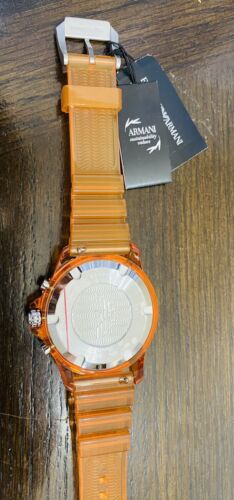 Emporio Armani Chronograph Orange Polyurethane Watch AR11535