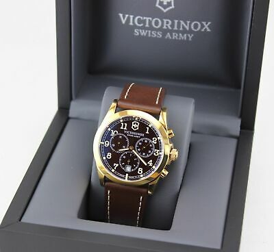 NEW AUTHENTIC VICTORINOX SWISS ARMY INFANTRY GOLD BROWN