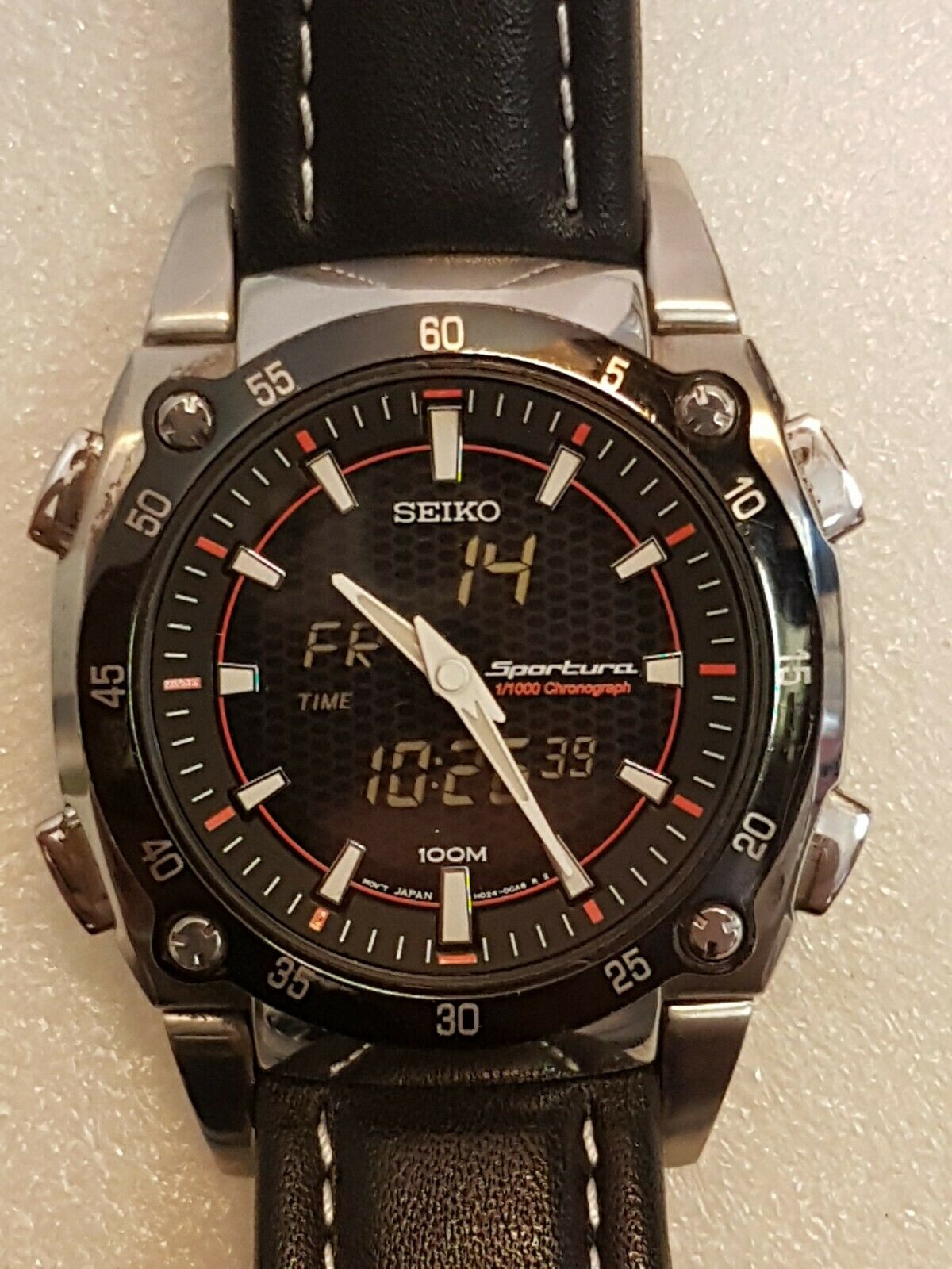 SEIKO H024 00A0 JAPAN SPORTURA 1 1000 CHRONOGRAPH