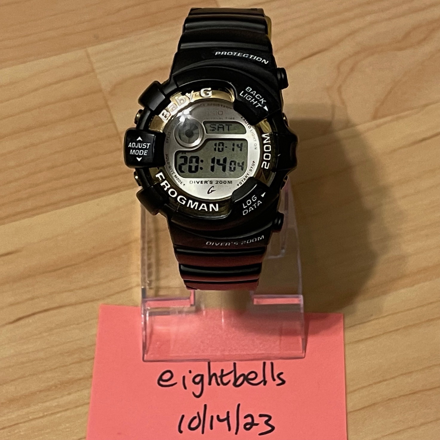 WTS Casio G Shock Baby G Frogman BGW 100WC Black Gold Custom Digital Diving Watch BGW 100 WatchCharts Marketplace