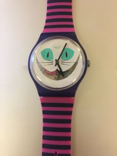Cheshire Cat Face Watch Alice In Wonderland Wristwatch Analog New | eBay