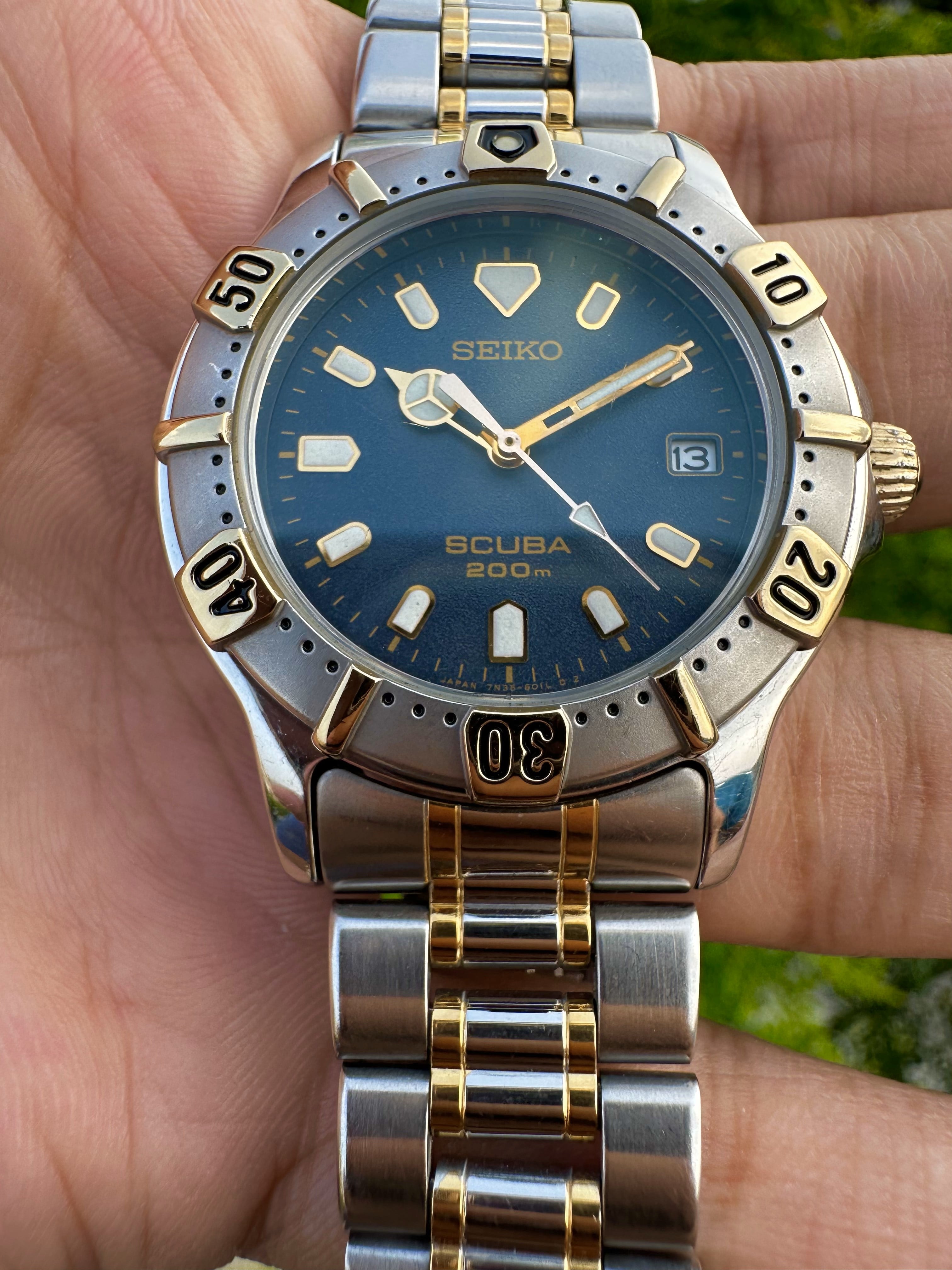WTS] Vintage Seiko Scuba – 200M – 7N35-6020 – Black Dial – 1990