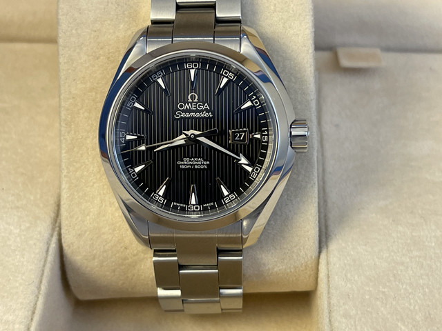 FS Omega Seamaster Aqua Terra 150M Co Axial Master Chronometer 34 mm. Complete WatchCharts Marketplace