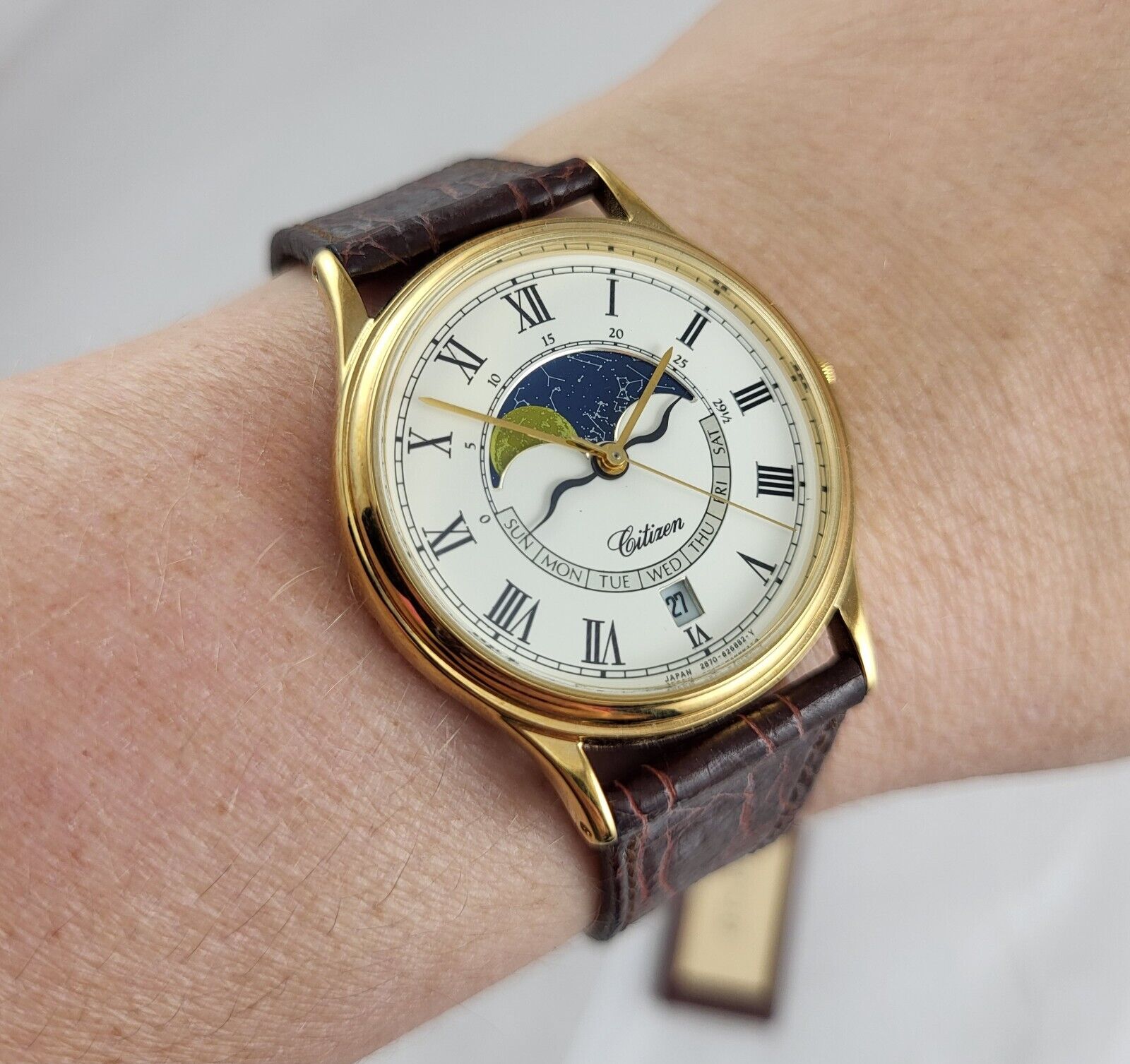 Vintage citizen moon phase watch sale