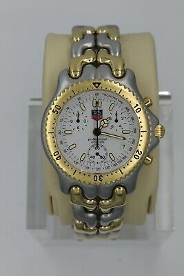 Tag Heuer S35.006 CG1120.BB0424 Watch Mens SEL Gold SS Link White