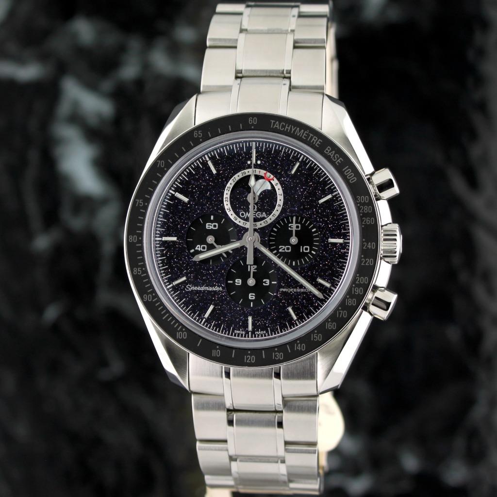 fs OMEGA SPEEDMASTER MOONPHASE Aventurine Dial 44mm Cal.1866