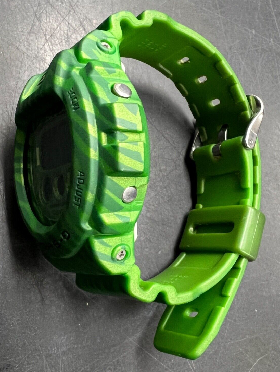 Mens Casio G-Shock DW6900ZB Green Zebra Striped Digital Quartz