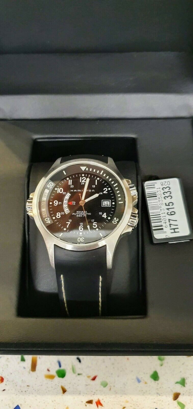 Hamilton Khaki Navy GMT Auto H77615333 Extra Milanese Strap