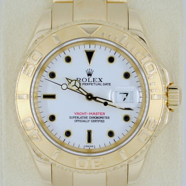 FS: Mint Rolex 16628 18K Yellow Gold 40mm Yachtmaster White Dial U-Se ...