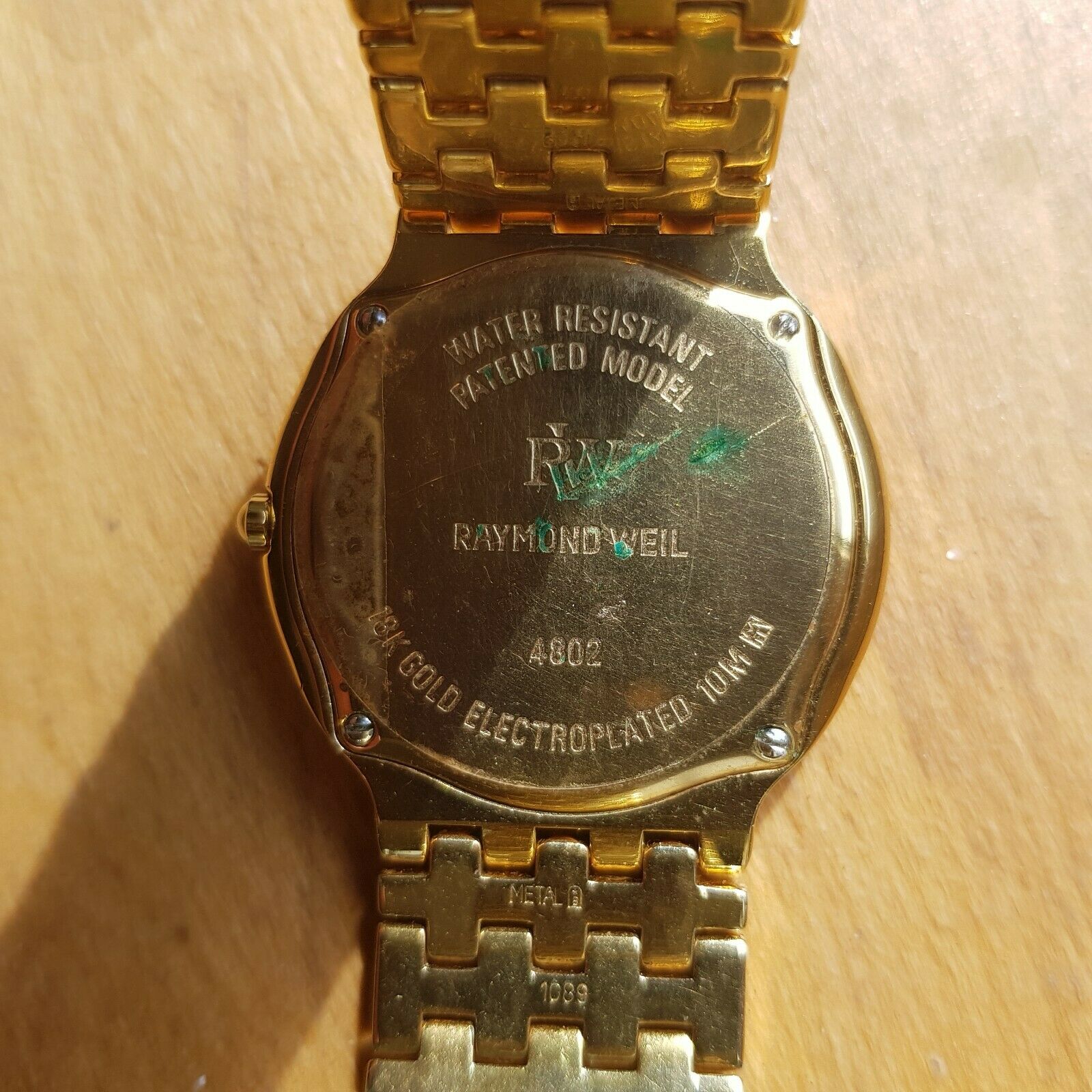 RAYMOND WEIL FIDELIO WATCH 18K GOLD PLATED WITH WALLET 4802