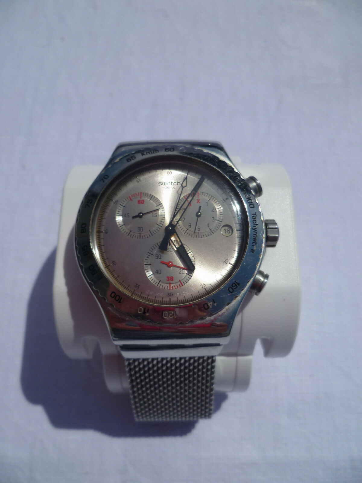 Swatch YVS 405 G Armbanduhr f r Herren Edelstahl Original