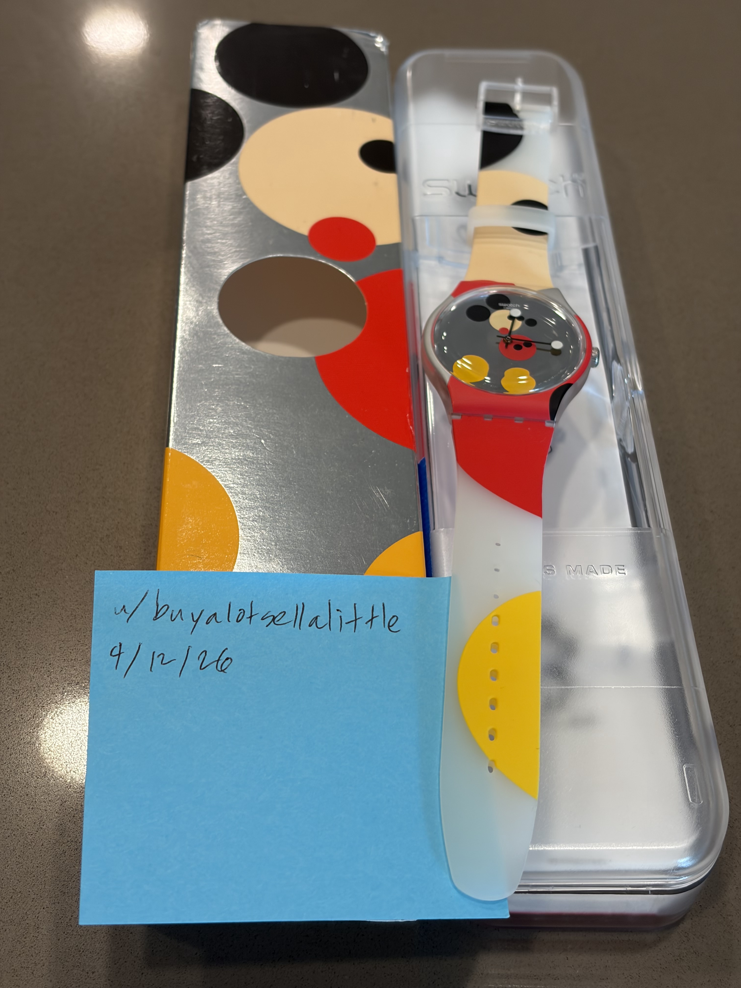 WTS] Used Swatch Damien Hirst Disney MIRROR SPOT MICKEY Watch 