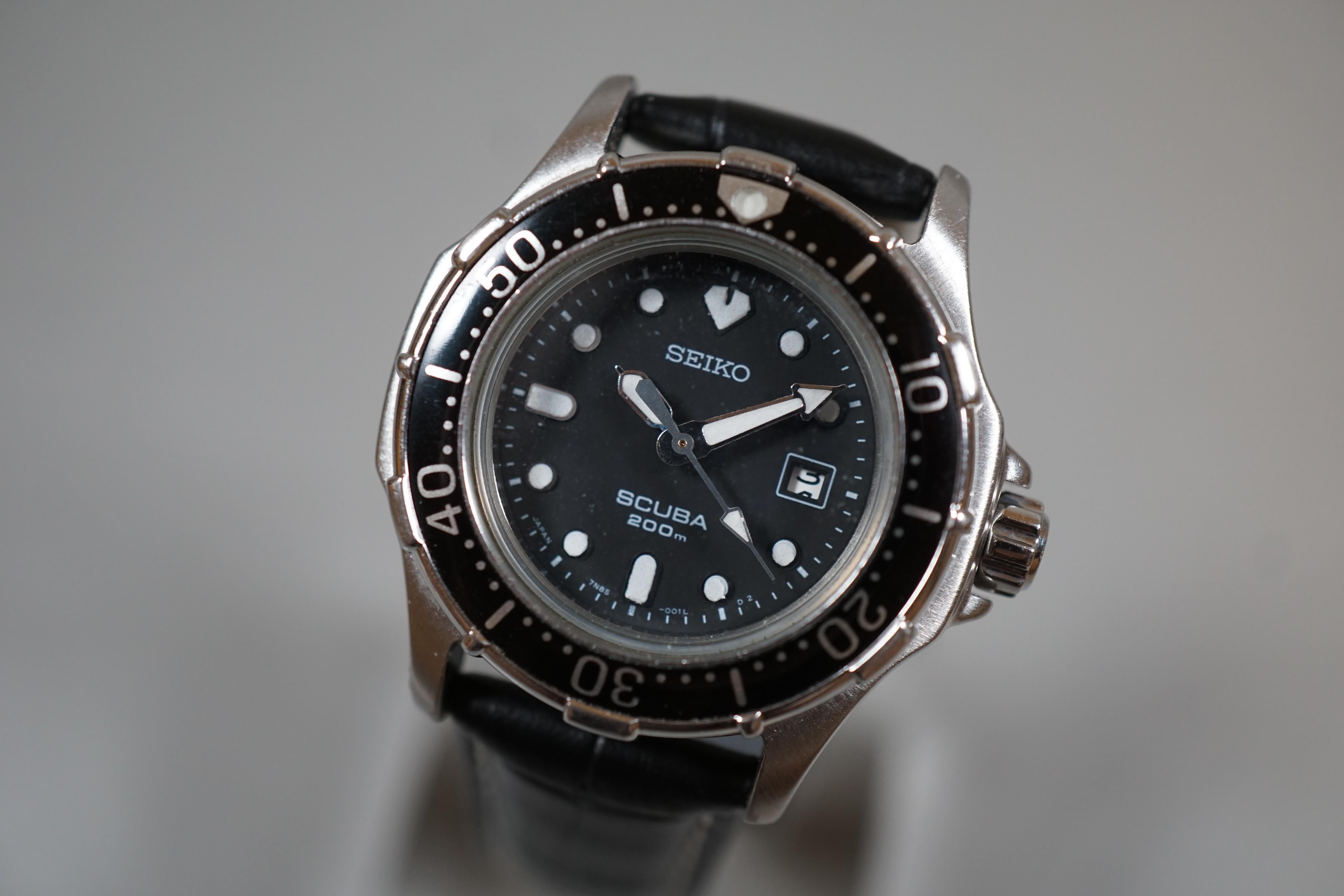 WTS] Vintage 1991 Seiko 7N85-001A Black Dial Scuba 200M Diver