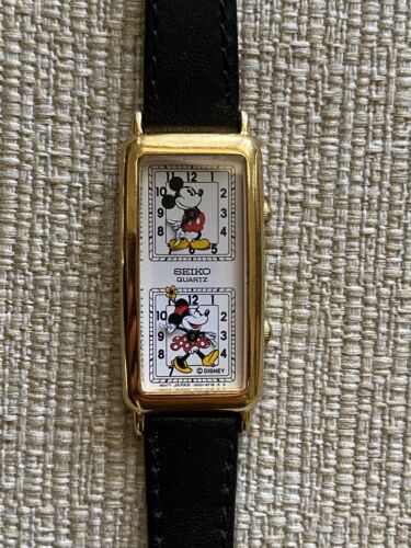 Vintage Disney MICKEY and MINNIE Mouse Seiko Dual Time Quartz Watch |  WatchCharts