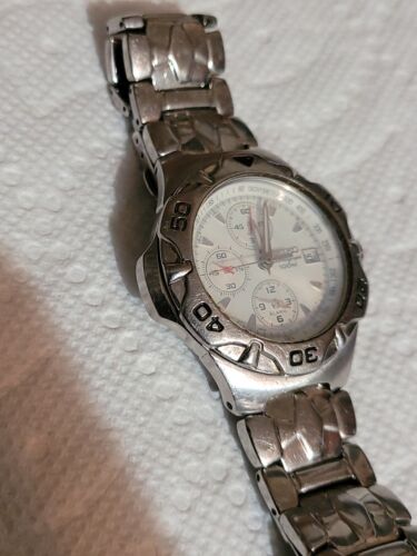 Vintage Seiko Chronograph 7762 OCFO Mens Quartz Wristwatch 100M