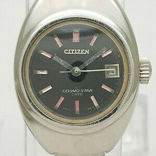 適切な価格 Cosmo Citizen Vintage Star Steel Winding Hand Japan Date 時計