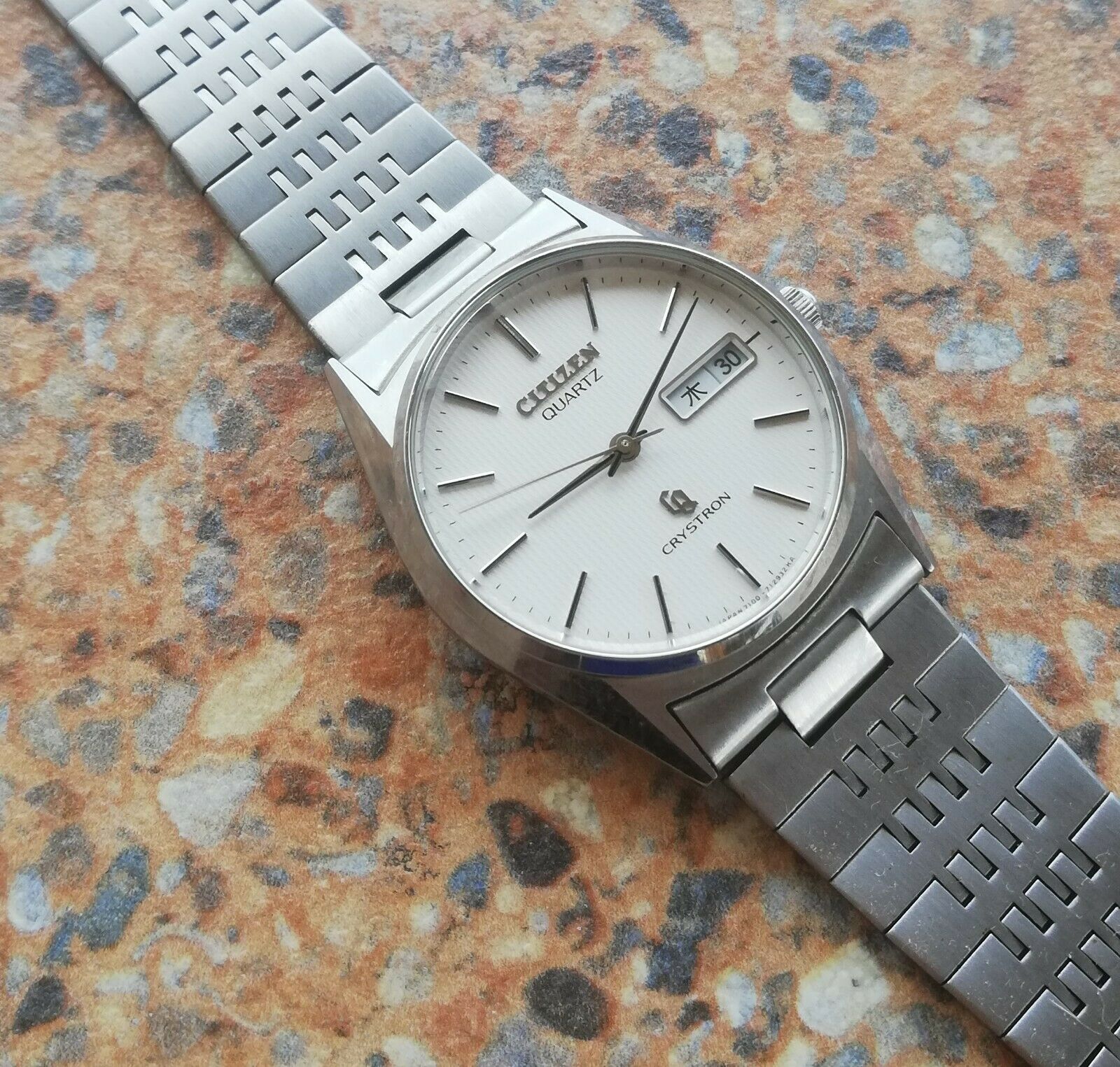 Vintage Citizen CQ Crystron Quartz Watch August 1978 JDM Kanji 