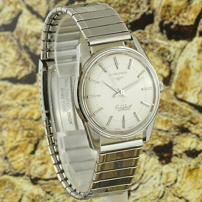 VINTAGE SPORTY LONGINES CONQUEST FISH LOGO AUTOMATIC SS GENTS