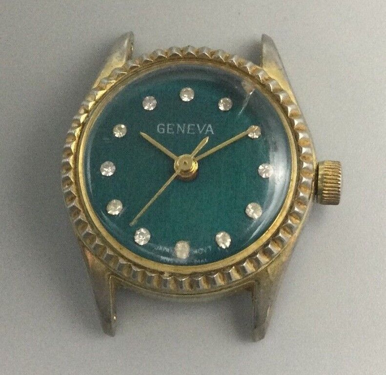 Montre Femme Vintage Geneva - Cadran Chiffres Romains/arabes - Fonctionne Avec Pile Neuve - Occasion