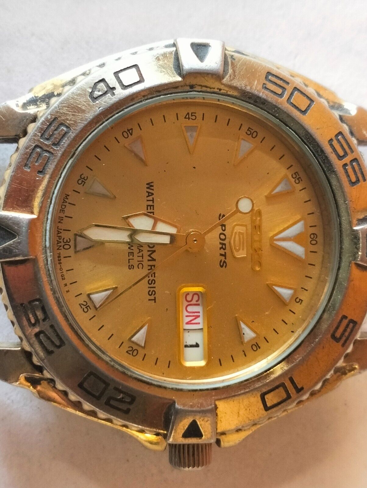 SEIKO 5 SPORTS AUTOMATIC 7S36-00Y0 JAPAN MEN'S NOT WORKING PARTS