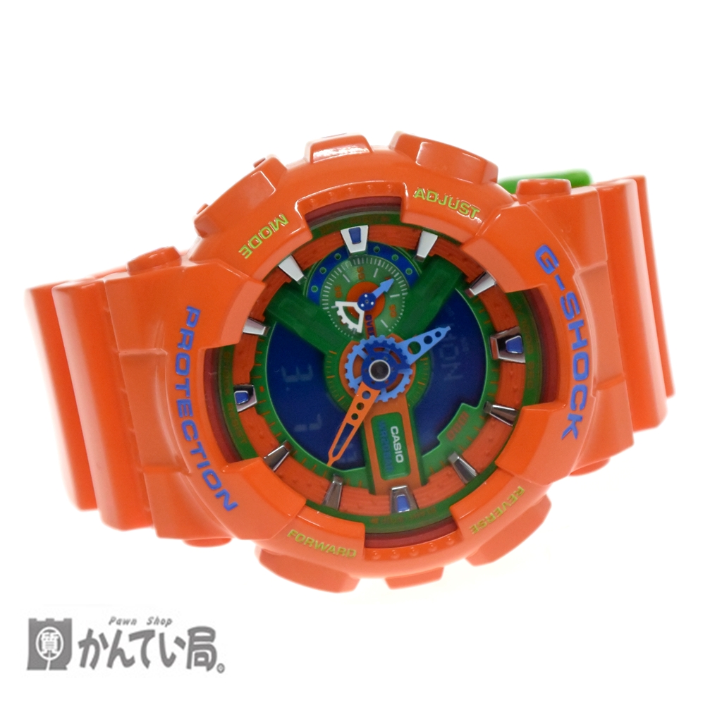 CASIO G-SHOCK GA-110A Hyper Colors Orange Green Blue Casio G-Shock