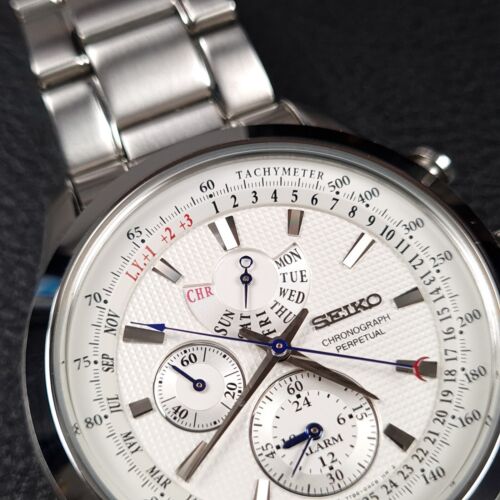 Seiko Perpetual Calendar 7T86 0AC0 SPC123P QUARTZ MENS WATCH USED