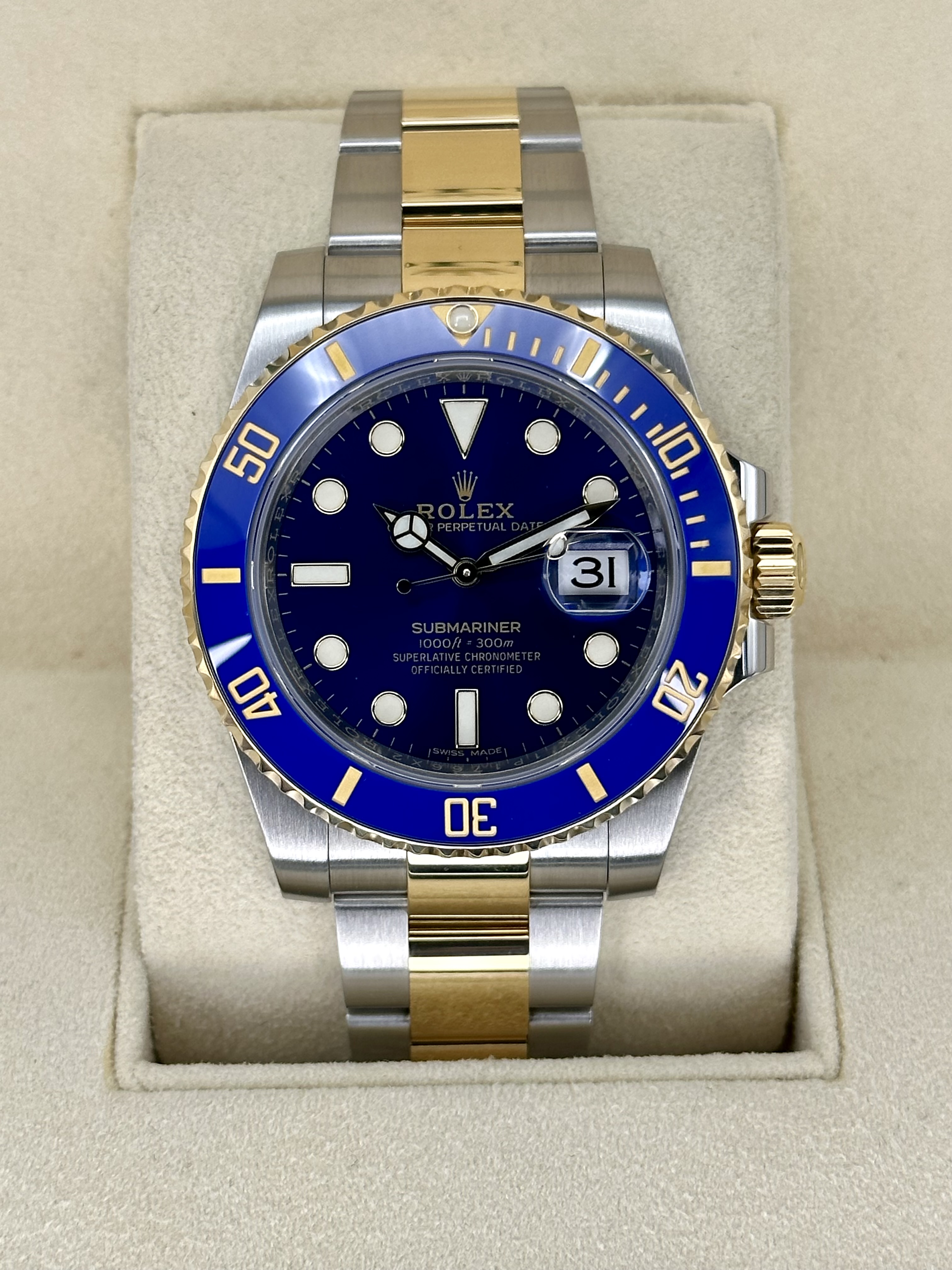 Rolex submariner bi metal hotsell blue face