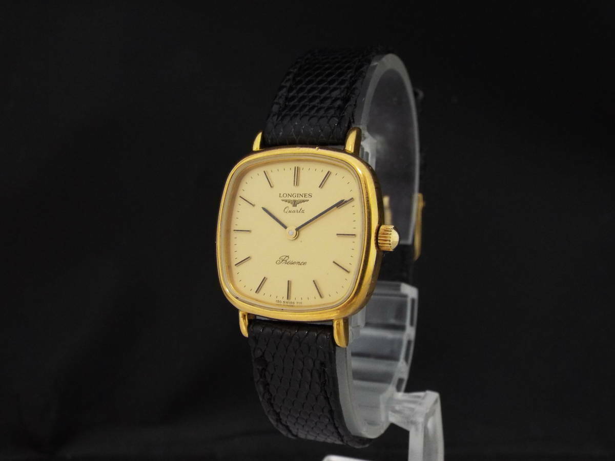 LONGINES Presence 150 / 7111 Quartz Watch Women's 18K Gold Plated
