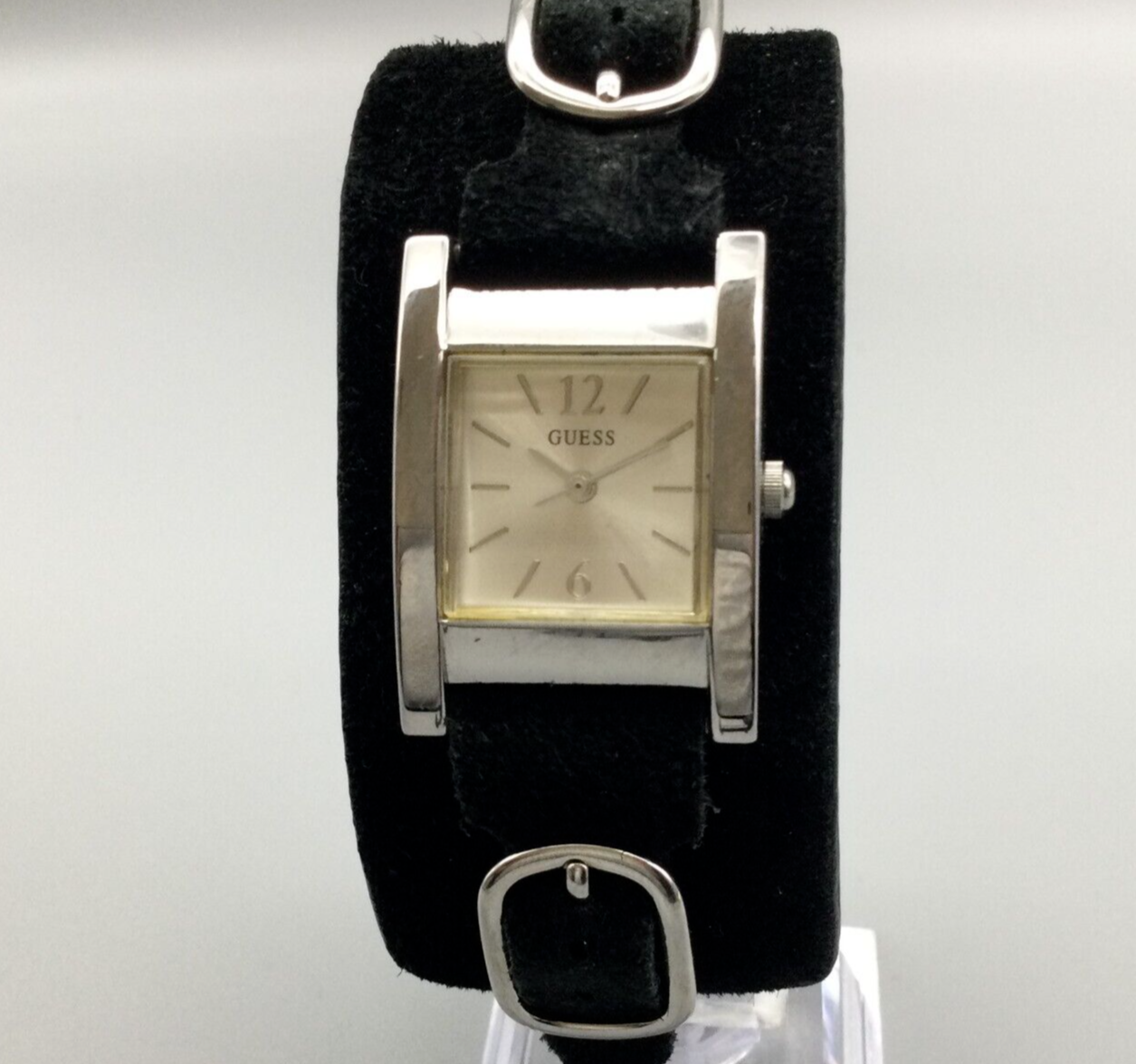 Guess leather cuff watch best sale