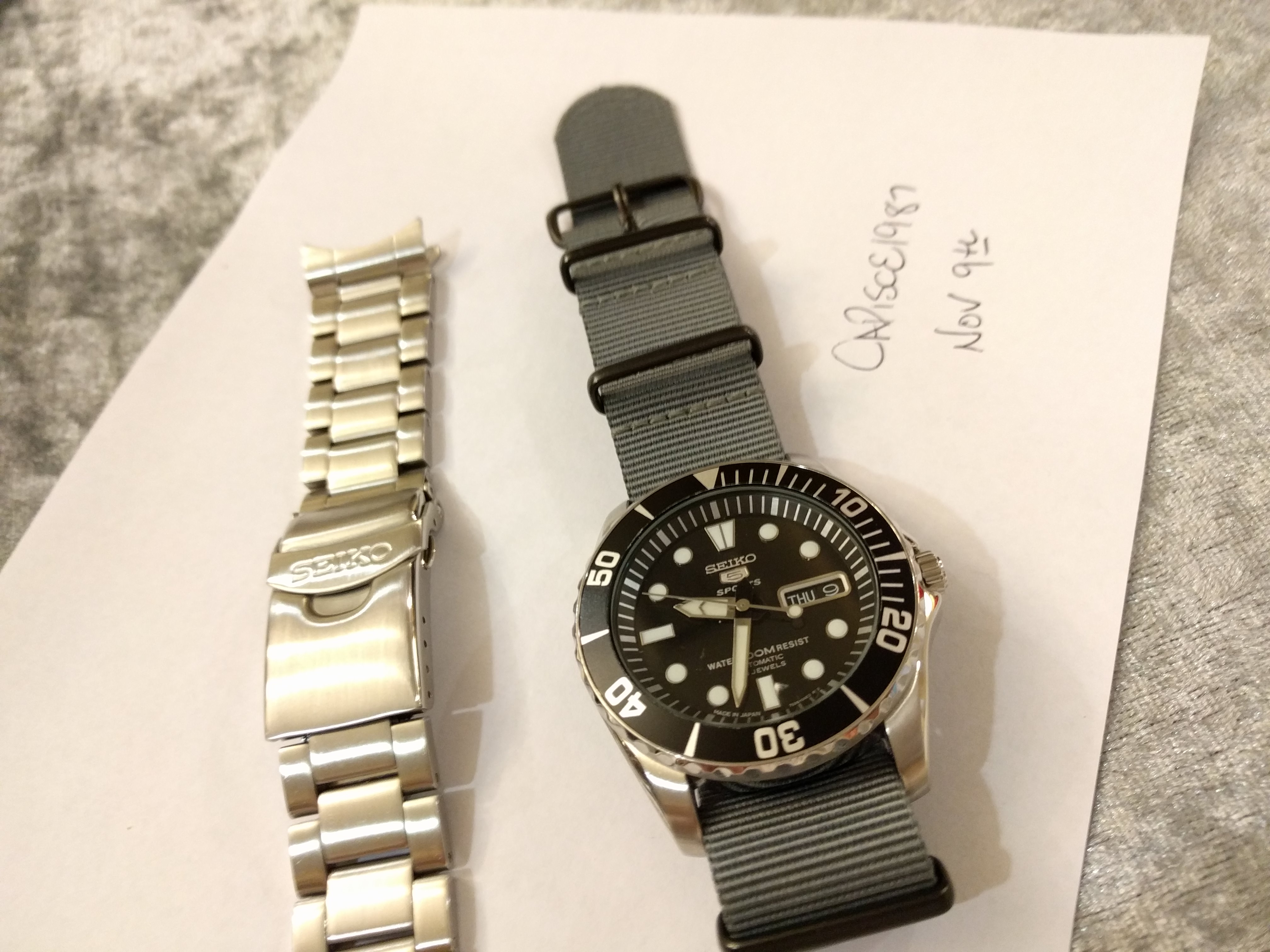 WTS] [WTT] Seiko Sea Urchin SNZF17 w/ Original Bracelet and NATO Strap |  WatchCharts