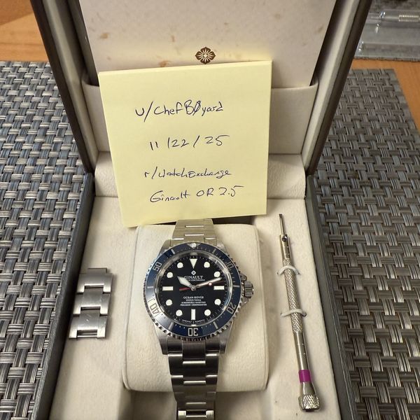 [WTS] Ginault Ocean Rover 2.5 Ceramic No Date Blue Bezel 2024 - $1099 ...