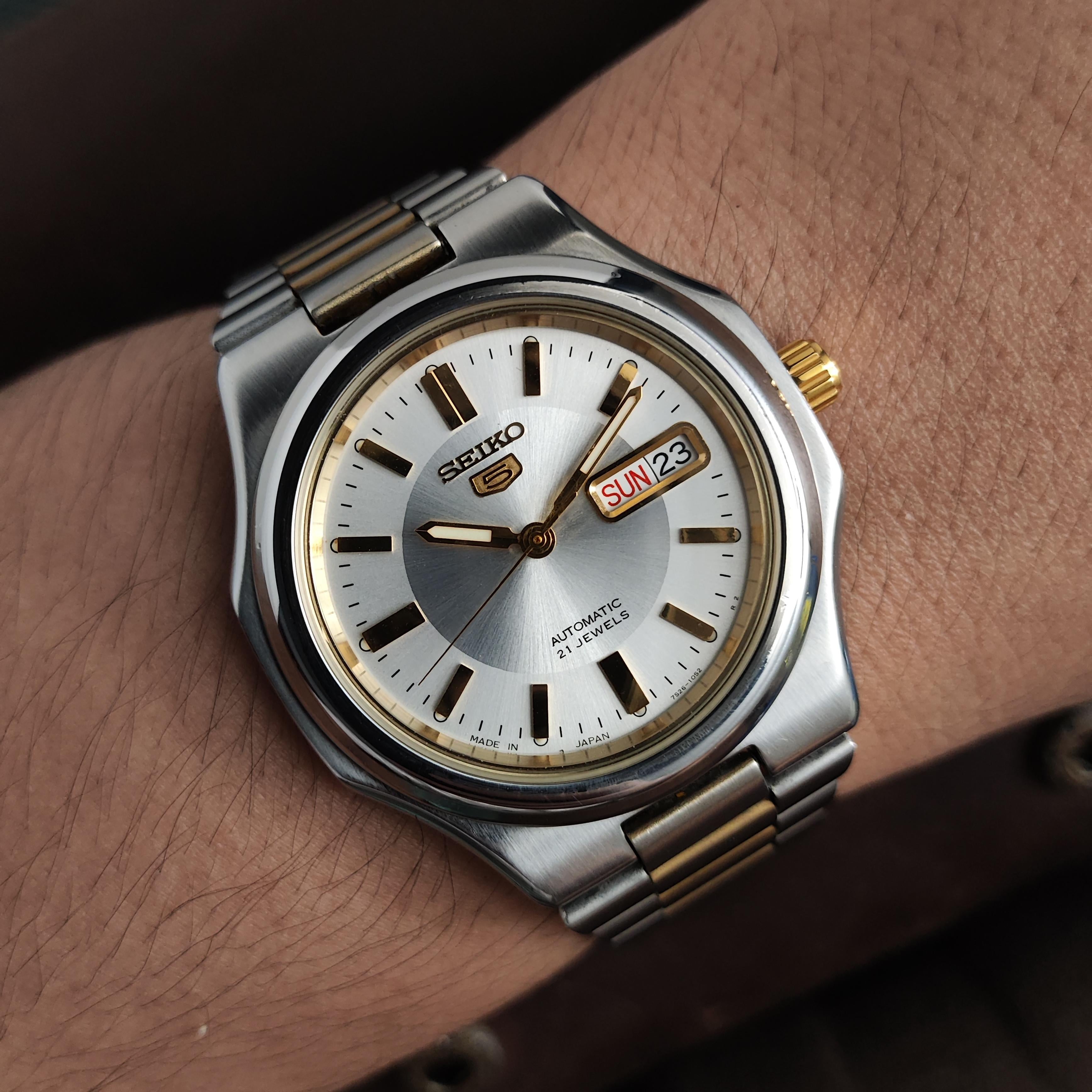 2本セットSEIKO5 SNKK43 SNKK47 自動巻き 裏スケルトン稼働品 Seiko 5 SNKK43 Price as of June 2026 | WatchCharts