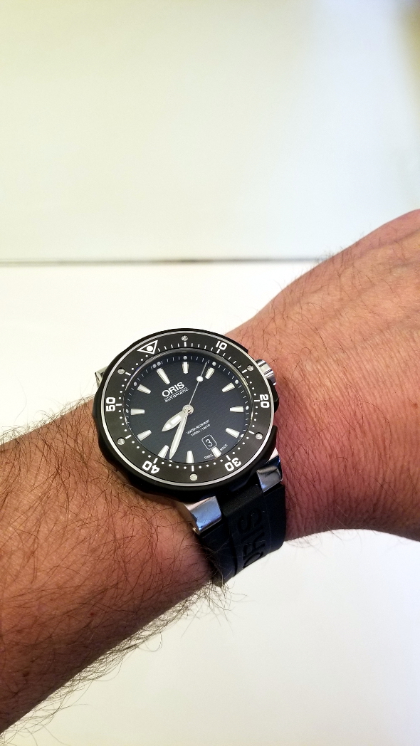 FSOT ORIS ProDiver Date Black Dial Black Rubber 733 7682 7154RS