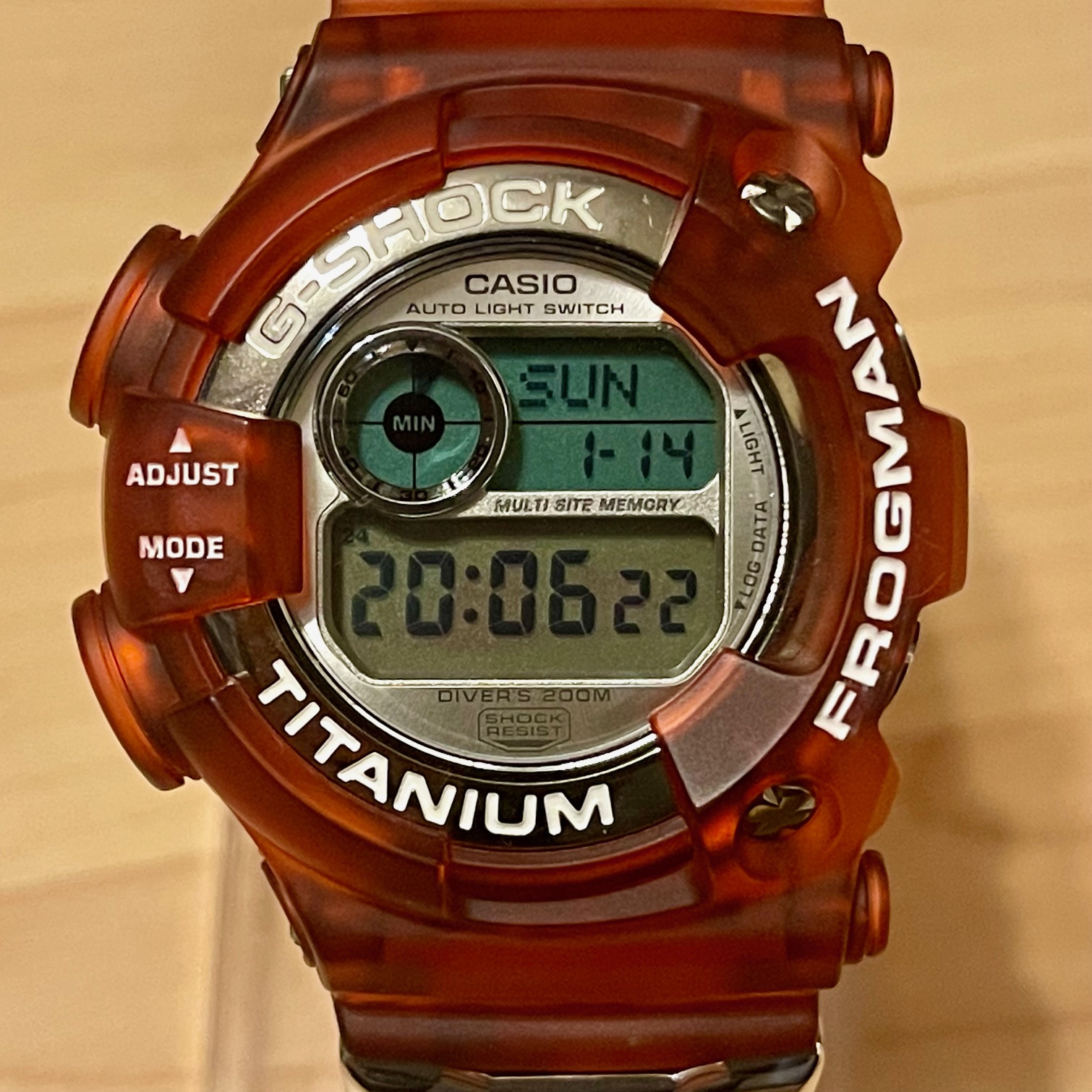 WTS] Casio G-Shock DW-9900WC-7T WCCS Candy Apple Red Titanium Frogman  Custom 9900 Series Digital Watch | WatchCharts Marketplace
