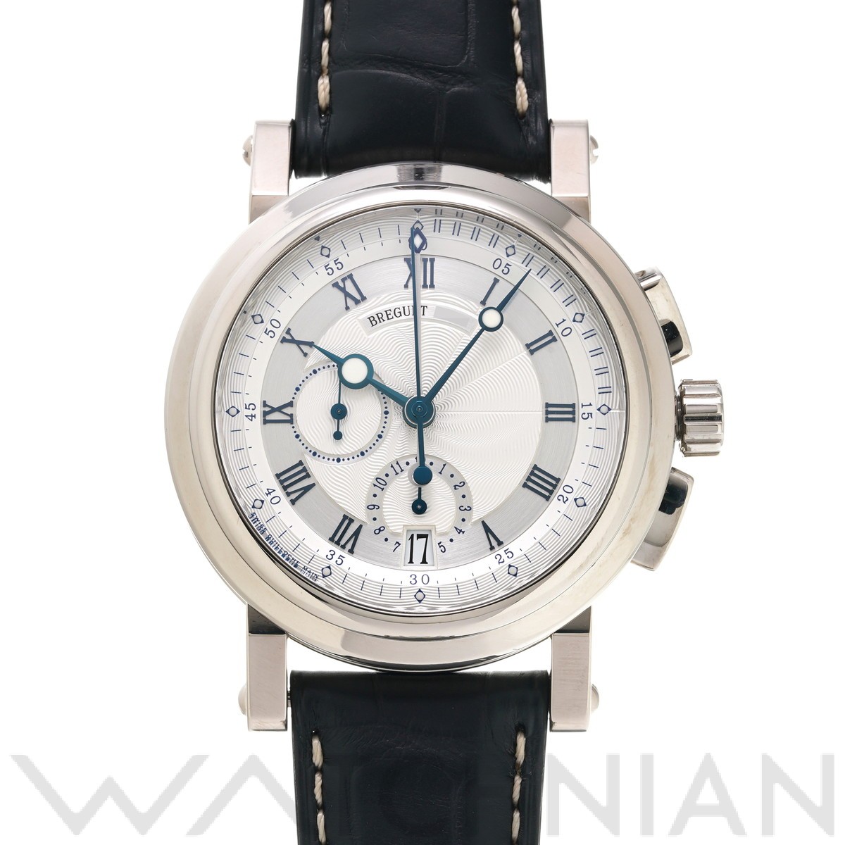 Used Breguet Marine II Chronograph 5827BB 12 5ZU Silver Men s