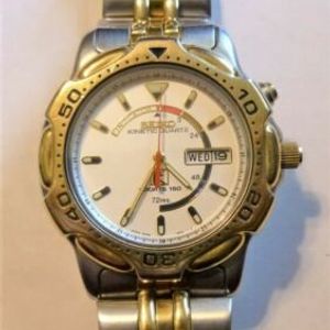 SEIKO KINETIC QUARTZ SPORTS 150 # 5M23- 6A09 ROTATING BEZEL WATER